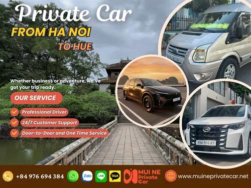 Private Car From Ha Noi To Hue